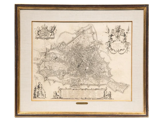 A collection of 5 framed antique maps - afbeelding 16 van  16