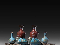 A collection of 8 japanese cloisonné enameled vases, letter knives and censers, 19th/20thc, tallest h 27 cm - afbeelding 3 van  4