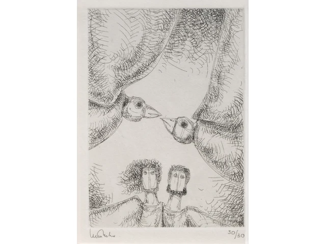 A collection of etchings, etching plates and one drawing (10) - afbeelding 9 van  40