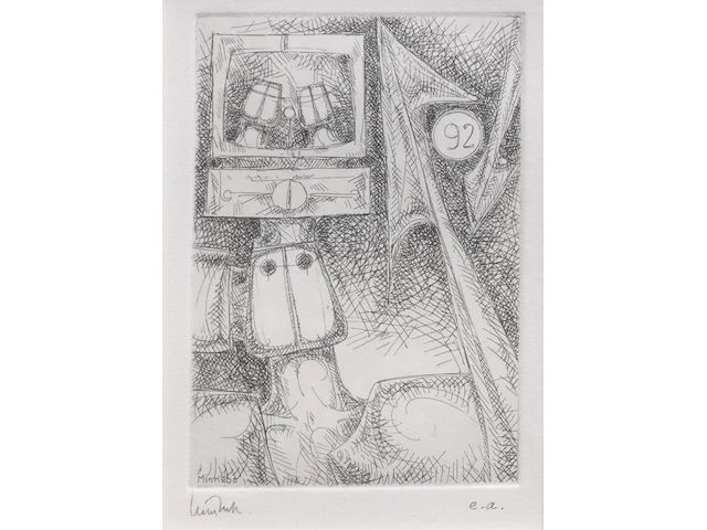 A collection of etchings, etching plates and one drawing (10) - afbeelding 18 van  40