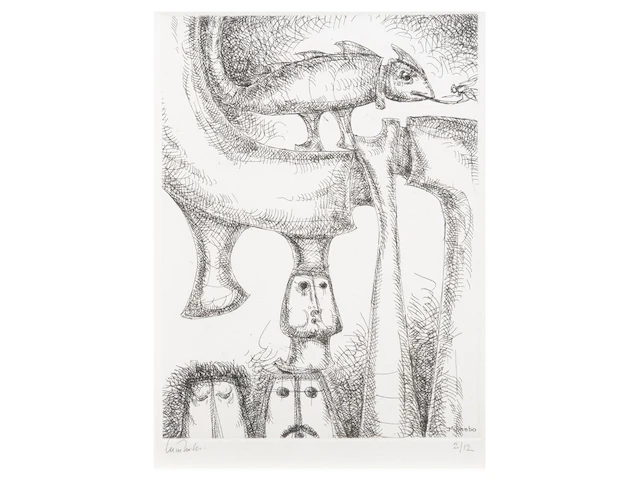 A collection of etchings, etching plates and one drawing (10) - afbeelding 37 van  40