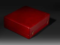 A collection of fine ivory art nouveau boxes with decoration of irises, all carrying the initials w.b., ca. 1900, ø 8 cm - 164g / ø 5,5 cm - 90g / w 9 cm - 52g / ø 4 cm - 28g (+) - afbeelding 12 van  14