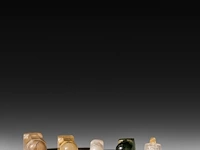 A collection of five rock crystal lingams, khmer, cambodia, h 5,5 cm (tallest) - afbeelding 3 van  4