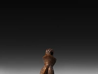 A collection of four roman bronze fascinum phallic amulets, h 4,5 cm (tallest) - afbeelding 3 van  7