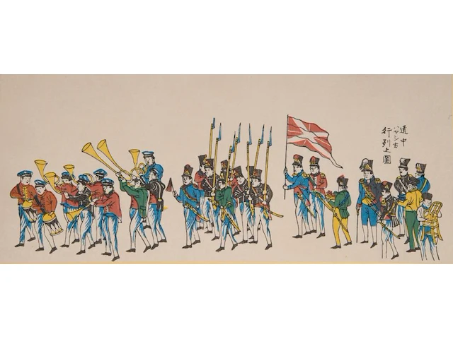 A collection of modern reprints of japanese nagasaki ukiyo-e, 20thc 41 x 54.5 cm. (16.14 x 21.46 in.) - afbeelding 3 van  16