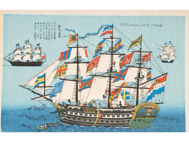 A collection of modern reprints of japanese nagasaki ukiyo-e, 20thc 41 x 54.5 cm. (16.14 x 21.46 in.) - afbeelding 11 van  16