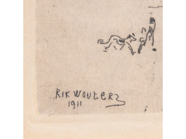 A collection of three framed etchings by rik wouters (1882-1916) - afbeelding 4 van  12