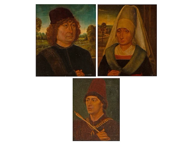 A collection of two copies after hans memling, and one after rogier van der weyden, oil on panel memling 30 x 25 cm. (11.81 x 9.83 in.), van der weyden 26 x 20.5 cm. (10.24 x 8.07 in.) - afbeelding 1 van  10