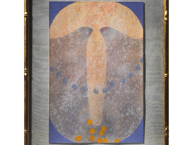 A contemporary tantric painting on paper, 1998 33 x 22 cm. (12.99 x 8.66 in.), frame: 45 x 34 cm. (17.71 x 13.39 in.) - afbeelding 2 van  4