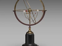 A copernican armillary sphere and two matching vintage globes the sphere: 60 cm. (23.62 in.), tallest globe: 55 cm. (21.64 in.) - afbeelding 6 van  18