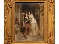 A courtly love couple, 1841, oil on canvas 30 x 23 cm. (11.81 x 9.06 in.), frame: 45.5 x 38 cm. (17.91 x 14.96 in.) - afbeelding 2 van  5