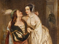 A courtly love couple, 1841, oil on canvas 30 x 23 cm. (11.81 x 9.06 in.), frame: 45.5 x 38 cm. (17.91 x 14.96 in.) - afbeelding 4 van  5