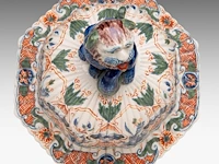 A decorative delftware chinoiserie vase and cover, 20thc 64 cm. (25.19 in.) - afbeelding 8 van  9