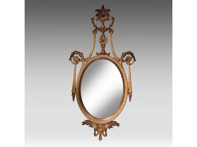 A decorative pair of neoclassical wall mirrors 125 x 64 cm. (49.21 x 25.19 in.) - afbeelding 2 van  5