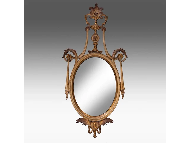 A decorative pair of neoclassical wall mirrors 125 x 64 cm. (49.21 x 25.19 in.) - afbeelding 4 van  5