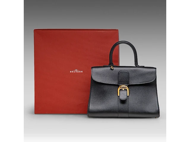 A delvaux brillant gm jumping noir handbag, h 24 - w 33 - d 14 cm - afbeelding 6 van  13