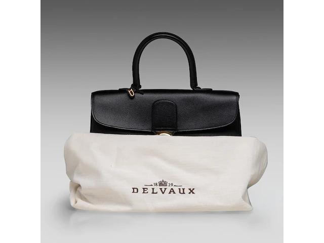 A delvaux brillant gm jumping noir handbag, h 24 - w 33 - d 14 cm - afbeelding 7 van  13