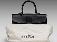 A delvaux brillant gm jumping noir handbag, h 24 - w 33 - d 14 cm - afbeelding 7 van  13