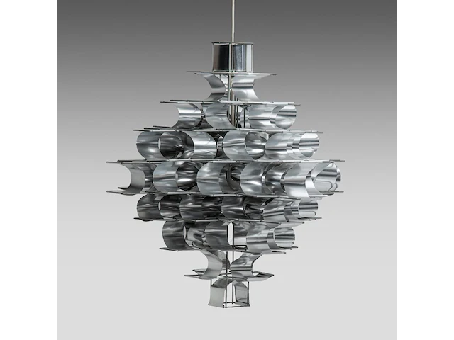 A design model 'cassiopé' metal chandelier by max sauze 60 x 65 cm. (23.62 x 25.58 in.) - afbeelding 2 van  4