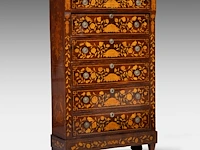 A dutch neoclassical marquetry chest of drawers, ca. 1800 159 x 101 x 43 cm. (62.60 x 39.75 x 16.92 in.)