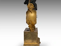 A fine empire gilt and patinated bronze mantle clock with chronos on top, by jean-joseph hanset, ca. 1815 41 x 36 cm. (16.14 x 14.16 in.) - afbeelding 7 van  11