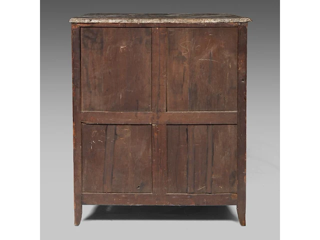 A fine louis xv gilt bronze mounted rosewood veneered 'bureau abattant' with a marble top, mid-18thc 131 x 113 x 44 cm. (51.57 x 44.49 x 17.32 in.) - afbeelding 6 van  8