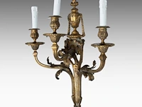 A fine pair of louis xvi style gilt bronze wall appliques 57 cm. (22.44 in.) - afbeelding 4 van  5
