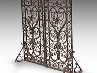 A fine pair of venetian wrought iron fences with scrollwork, 16th/17thc 95 x 62 cm. (37.39 x 24.41 in.) - afbeelding 3 van  4