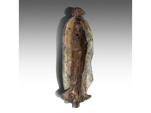 A fine polychrome oak sculpture of a saint, early 16thc, flemish 72 cm. (28.35 in.) - afbeelding 3 van  5