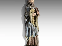 A fine polychrome oak sculpture of a saint, early 16thc, flemish 72 cm. (28.35 in.) - afbeelding 4 van  5