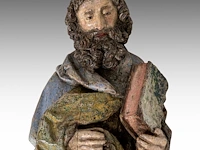 A fine polychrome oak sculpture of a saint, early 16thc, flemish 72 cm. (28.35 in.) - afbeelding 5 van  5