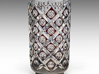 A fine ruby-overlay crystal-cut val-saint-lambert vase 32 cm. (12.59 in.)