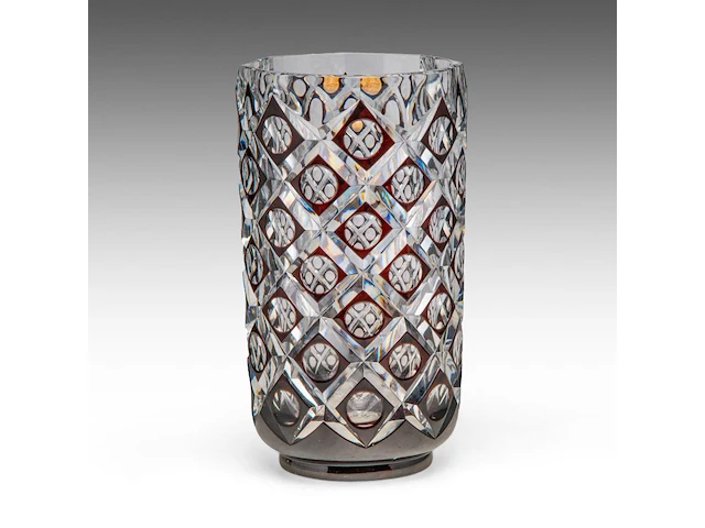 A fine ruby-overlay crystal-cut val-saint-lambert vase 32 cm. (12.59 in.) - afbeelding 2 van  7