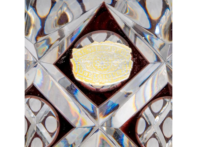 A fine ruby-overlay crystal-cut val-saint-lambert vase 32 cm. (12.59 in.) - afbeelding 7 van  7