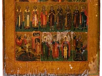 A fine russian orthodox calendar tabletaka, 19thc 28 x 22.5 cm. (11.01 x 8.85 in.) - afbeelding 4 van  4