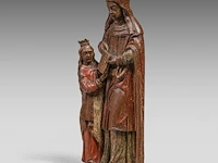 A flemish oak sculpture of saint anne teaching the virgin to read, 16thc 88 cm. (34.64 in.) - afbeelding 2 van  9