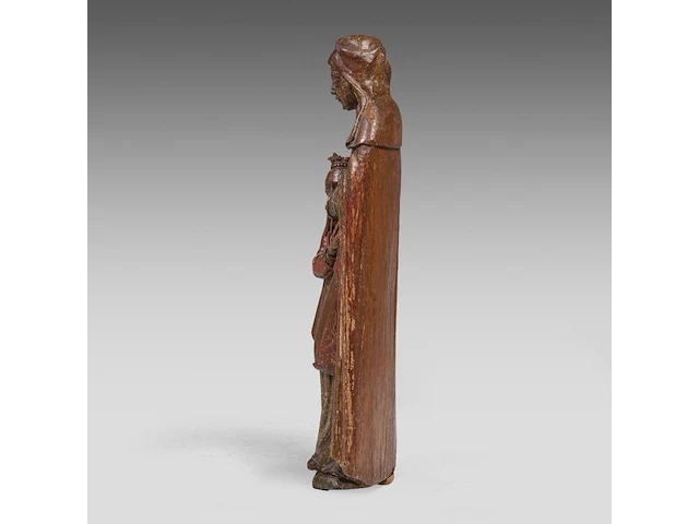 A flemish oak sculpture of saint anne teaching the virgin to read, 16thc 88 cm. (34.64 in.) - afbeelding 3 van  9