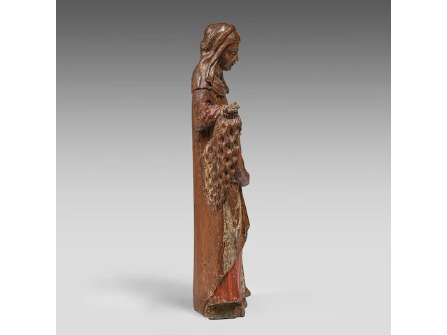 A flemish oak sculpture of saint anne teaching the virgin to read, 16thc 88 cm. (34.64 in.) - afbeelding 6 van  9
