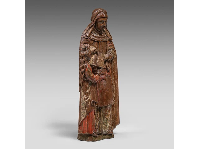 A flemish oak sculpture of saint anne teaching the virgin to read, 16thc 88 cm. (34.64 in.) - afbeelding 7 van  9