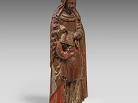 A flemish oak sculpture of saint anne teaching the virgin to read, 16thc 88 cm. (34.64 in.) - afbeelding 7 van  9