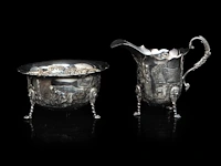 A four-part irish silver coffee and tea set on a matching tray, irish hallmark, year letter d (1971), 925/000, maker's mark rii, h 7 - 18 cm, total weight: 4210 g - afbeelding 2 van  20