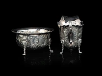 A four-part irish silver coffee and tea set on a matching tray, irish hallmark, year letter d (1971), 925/000, maker's mark rii, h 7 - 18 cm, total weight: 4210 g - afbeelding 3 van  20