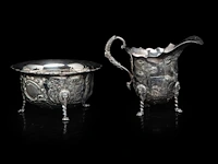 A four-part irish silver coffee and tea set on a matching tray, irish hallmark, year letter d (1971), 925/000, maker's mark rii, h 7 - 18 cm, total weight: 4210 g - afbeelding 4 van  20
