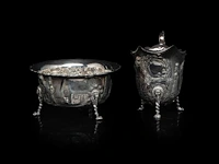 A four-part irish silver coffee and tea set on a matching tray, irish hallmark, year letter d (1971), 925/000, maker's mark rii, h 7 - 18 cm, total weight: 4210 g - afbeelding 5 van  20