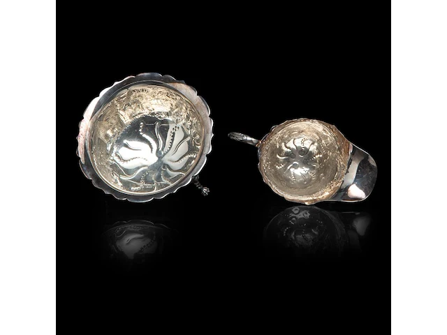 A four-part irish silver coffee and tea set on a matching tray, irish hallmark, year letter d (1971), 925/000, maker's mark rii, h 7 - 18 cm, total weight: 4210 g - afbeelding 6 van  20