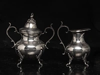 A four-part silver coffee and tea set, dutch duty mark 835/000, h 16,5 - 31 cm, weight: ca 3617 g - afbeelding 2 van  14