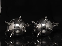 A four-part silver coffee and tea set, dutch duty mark 835/000, h 16,5 - 31 cm, weight: ca 3617 g - afbeelding 12 van  14