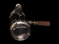 A french chocolate pot, a hungarian plate and six silver cups and saucers, h 4,5 - 23,5 cm, total weight: 1796 g - afbeelding 2 van  12
