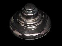 A french silver water kettle on turned wooden feet, french hallmark (1838-1961), 925/000, makers' mark risler & carré, paris, h 35 cm, 1395 g, the burner is added and marked christofle - afbeelding 2 van  22