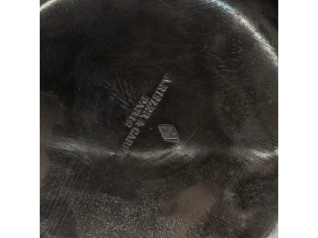 A french silver water kettle on turned wooden feet, french hallmark (1838-1961), 925/000, makers' mark risler & carré, paris, h 35 cm, 1395 g, the burner is added and marked christofle - afbeelding 13 van  22